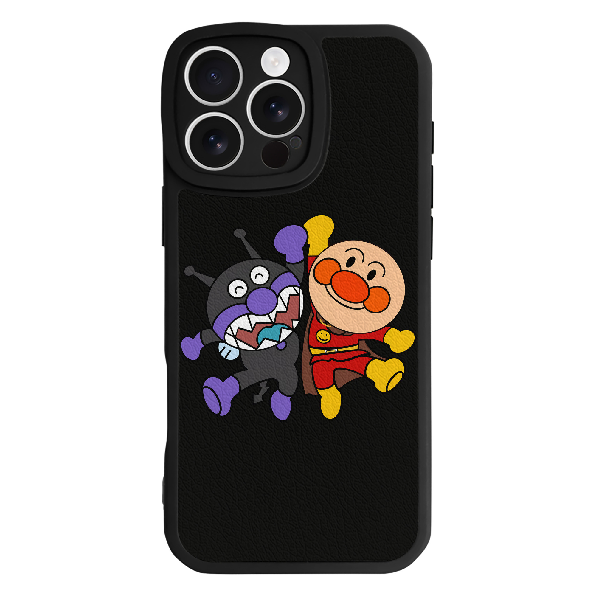 （画像用） アンパンマン Anpanman 【iPhone 16シリーズ対応】シリコンスマホケース（レザー調） 材質：シリコン